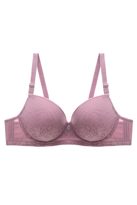 Underwire Bras For Woman Backless Trendy Balconette Bra Purple XXXL