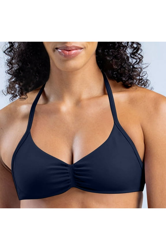 V Neck Padded Bralette Bra Wireless Tank Top Sports Halter Bra