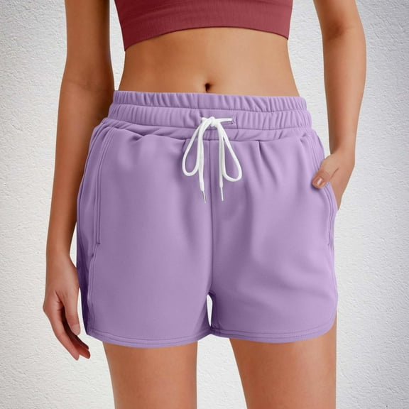 Delliss Women's Casual Loose Trendy Shorts Beach Lightweight Simple Shorts With Pocket