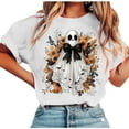 thumbnail image 1 of Delliss Women's Casual Short Sleeve Halloween Print T-Shirt, 1 of 4