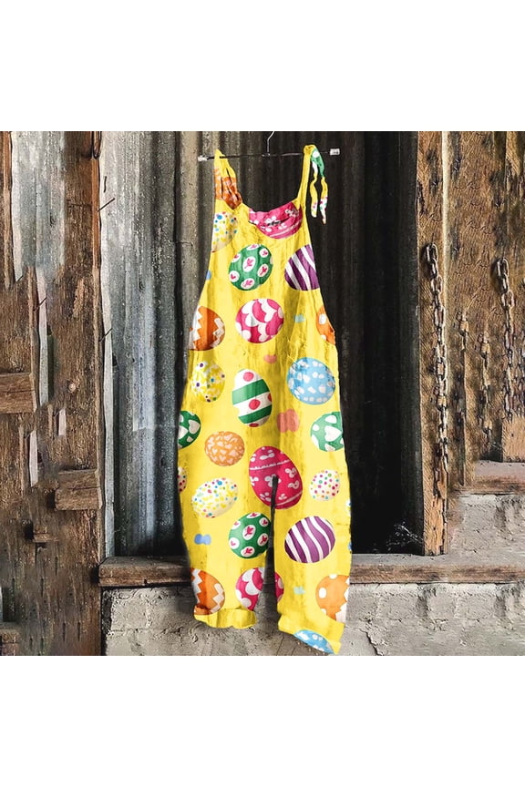 Women's Color Block Sleeveless Wide Leg Jumpsuit Comfy Pant Rompers Casual Loose Plus Size Jumpers Watermelon Red S