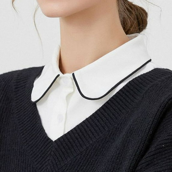 Delliss Women's Detachable Shirt Fake Collar Stand Up Collar Retro Versatile Accessory Fake Collar