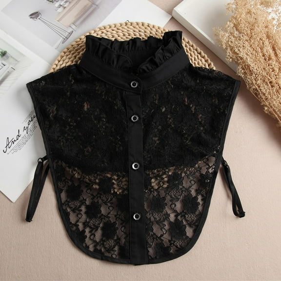 Delliss Women's Detachable Shirt Fake Collar Stand Up Collar Retro Versatile Accessory Fake Collar