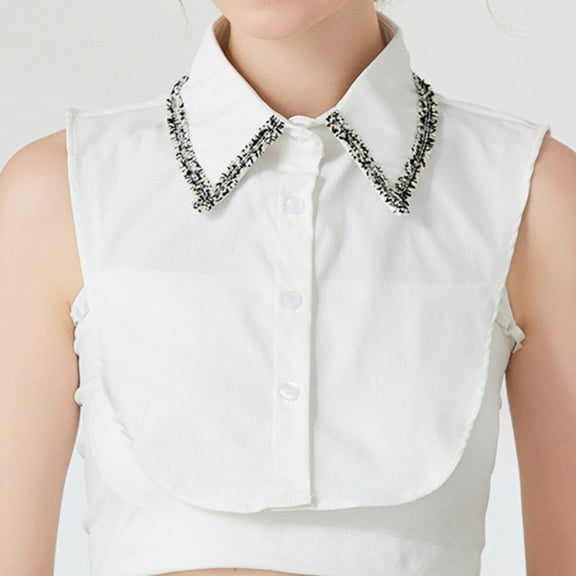 Delliss Women's Detachable Shirt Fake Collar Stand Up Collar Retro Versatile Accessory Fake Collar