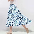 thumbnail image 1 of Delliss Women's Flowy Print Skirts Comfy Trendy Elegant Skirt Sky Blue XXL, 1 of 5