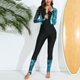 thumbnail image 1 of Delliss Women's Full Body Wetsuit Surfing Diving Suit Scuba Dive Skin Rash Guard One Piece Long Sleeve Zip Quick Dry Sunsuit, 1 of 8