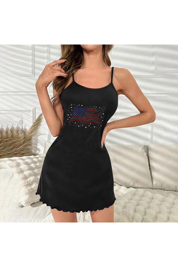 Women's Halter Loose Sleepwear Slim Fit Comfy Soft Nightgown