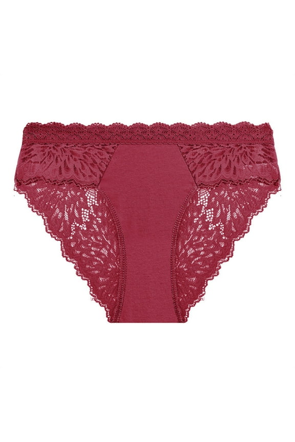 Women's Lace Bikini Brief Underwear Invisible Seamless Half Back Coverage Panties