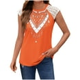 thumbnail image 1 of Delliss Women's Lace Summer Casual Fashion Cute Sleeveless Shirts Blouse Tank Tops, 1 of 3