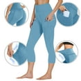 thumbnail image 1 of Delliss Women's Leggings Capri Pant Solid Color Sports Lifting Yoga Solid Color Pants With Pocket, 1 of 9
