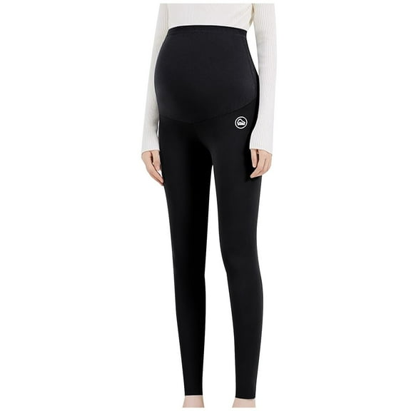 Delliss Women's Maternity Leggings Over The Belly Pregnancy Workout Active Yoga Stretchy Pants