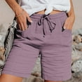 thumbnail image 1 of Delliss Women's Ruffle Shorts Summer Drawstring Elastic Waist Casual Baggy Shorts, 1 of 6