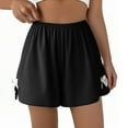 thumbnail image 1 of Delliss Women's Solid Color Ice Silk Loose Shorts Summer Thin Baggy Shorts, 1 of 4