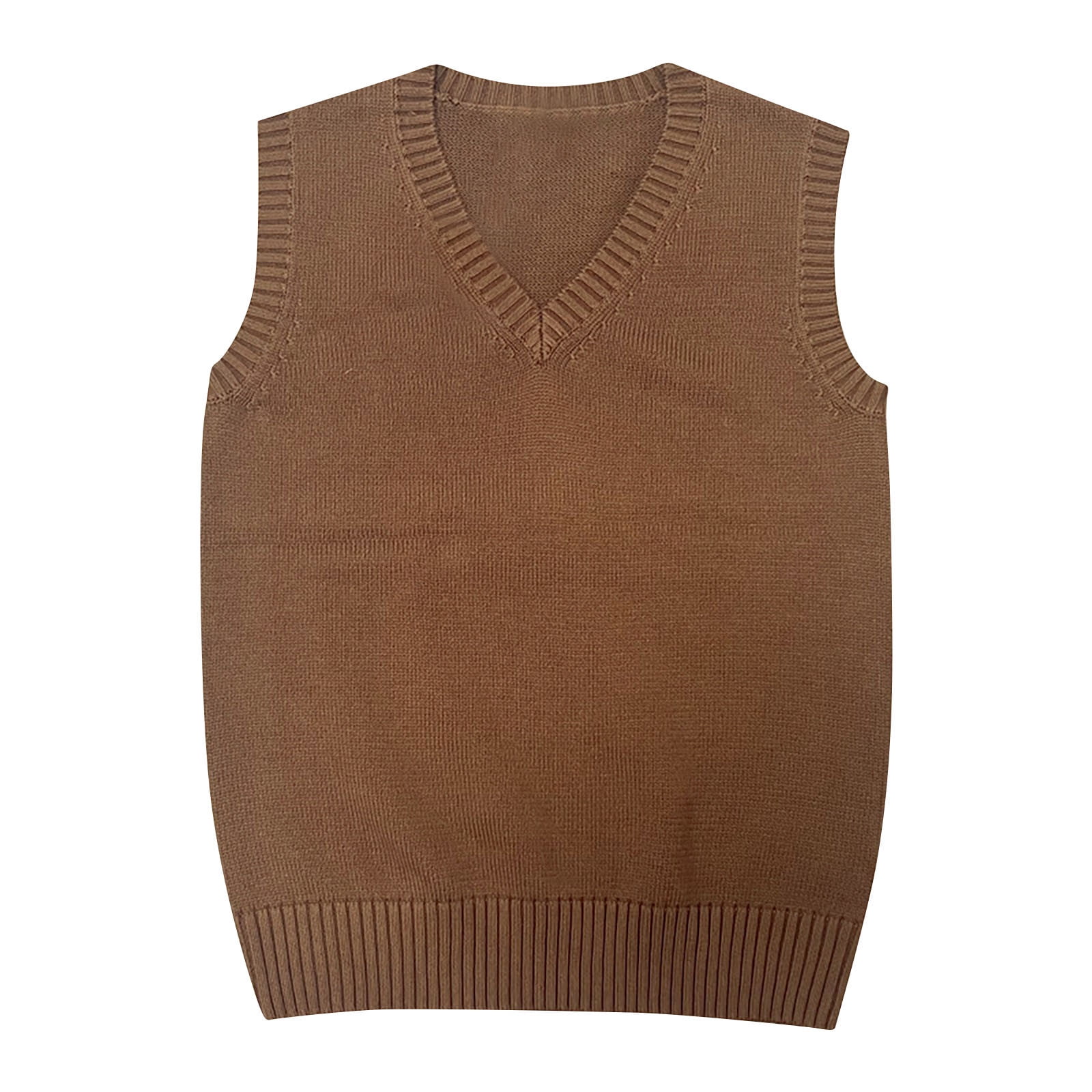 Sleeveless V-Neck Denim Vest In Solid Color main image 1