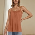 thumbnail image 1 of Delliss Women's Summer Halter Square Neck Spaghetti Strap Tank Tops Loose Fit Flowy Camisole, 1 of 7