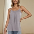 thumbnail image 1 of Delliss Women's Summer Halter Square Neck Spaghetti Strap Tank Tops Loose Fit Flowy Camisole, 1 of 7
