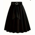 thumbnail image 1 of Delliss Women's Trendy Retro High Waist Skirts Hepburn Style Flared Tie Swing Skirt, 1 of 6