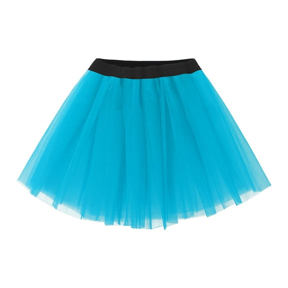 Delliss Women's Trendy Solid Color Tulle Puffy Skirt Ballroom Skirt