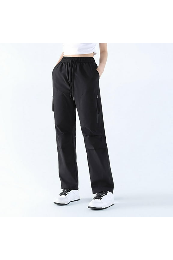 Women's Waterproof Drawstring Pants Windproof Outdoor Sports Pants