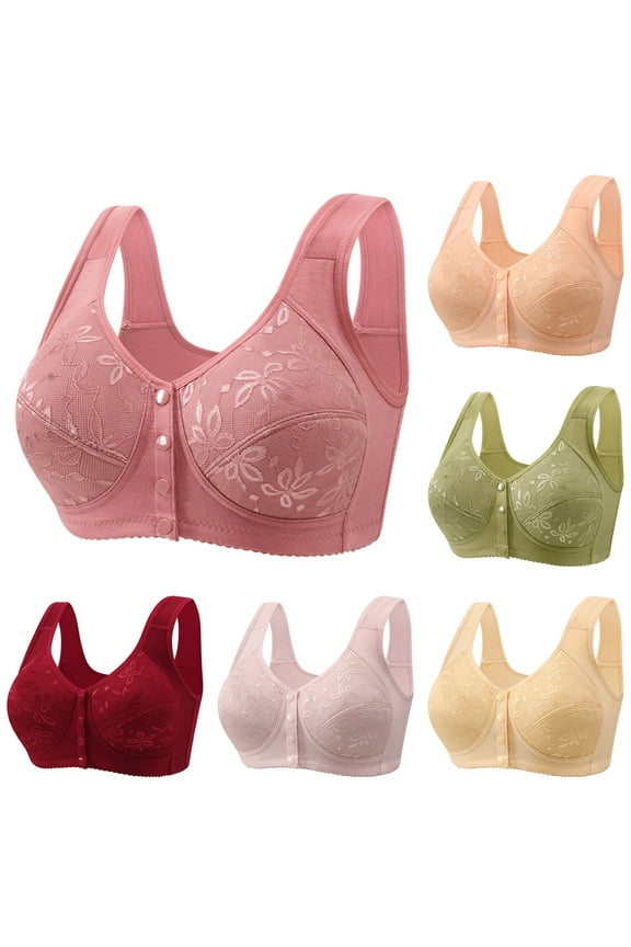 Women's Wireless Bras T-Shirts Comfy Bras Soft Sports Bra Pink 38