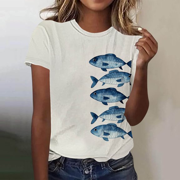 Delliss Womens Dressy Tops Women's Fashion Casual Short Sleeve Pullover Top Blouse