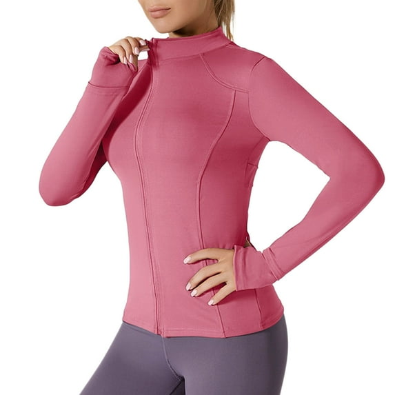 Delliss Womens Full Zip Sun Shirt Long Sleeve Lightweight Sun Protection Clothing Hiking Sports Outdoor