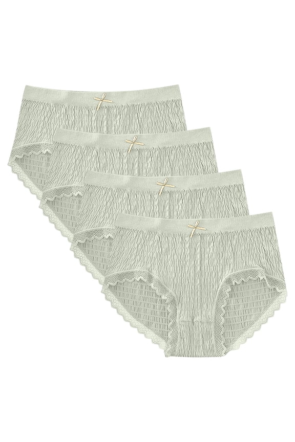 Womens' Seamless Bubble Underwear Lace Panties Bikini Underwear Fashion Cute Cheeky Hipster Underwear 4PC