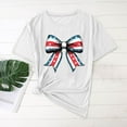 thumbnail image 1 of Delliss Womens Summer Bow print T-Shirt Graphic Tees Tops S-3XL, 1 of 4