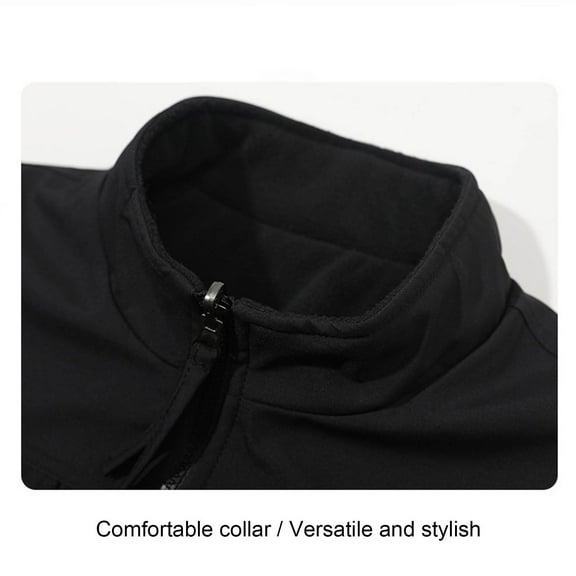 Delliss Workwear Sleeveless Full Zipper Top Men's Outdoor Photographer Fishing Top Lapel Jacket With Zipper Pocket