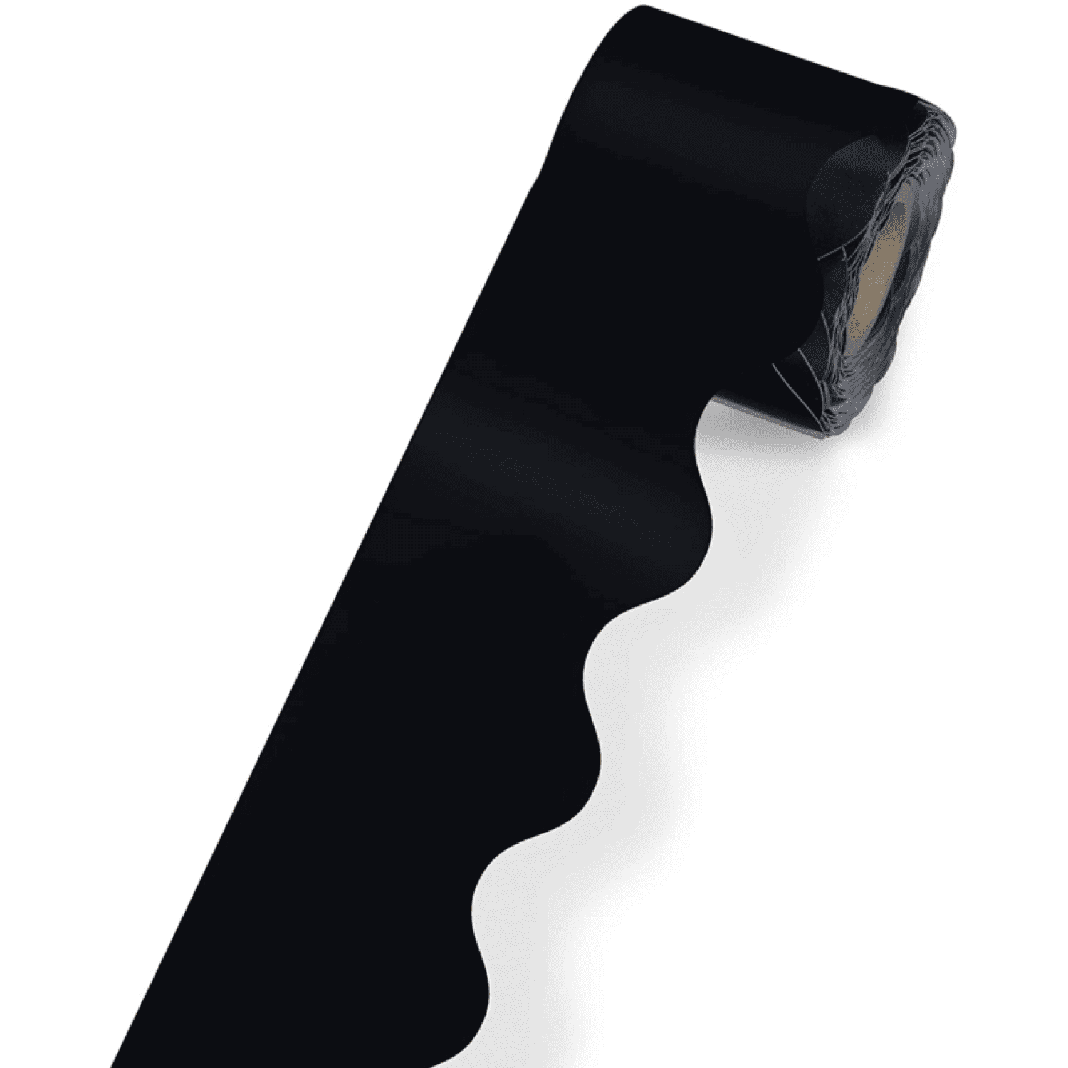 Dellosa Black Bulletin Board Borders, 36 Feet of Scalloped Black