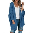 thumbnail image 1 of Dellytop Women Fuzzy Popcorn Batwing Oversized Knit Cardigan Sweaters, 1 of 2