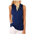 thumbnail image 1 of Dellytop Women's Cami Tank Top Summer Sleeveless Plain Pocket T Shirts, 1 of 2