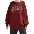 thumbnail image 1 of Dellytop Women's Crewneck Long Sleeve Casual Pullover Oversized Sweatshirt, 1 of 3