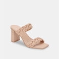 thumbnail image 1 of Dellytop Womens Backless Square Open Toe Block Strappy Slip On Slide Shoes Braided Heeled Sandals, 1 of 3