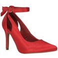 thumbnail image 1 of Dellytop Womens Bow Tie Stiletto Ankle Strap High Heels Wedding Dress Pumps Shoes, 1 of 1