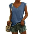 thumbnail image 1 of Dellytop Womens Cap Sleeve Casual Loose Fit Basic Shirts Tank Tops, 1 of 3