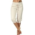 thumbnail image 1 of Dellytop Womens Capri Loose Drawstring Pajama Pants With Pockets, 1 of 4