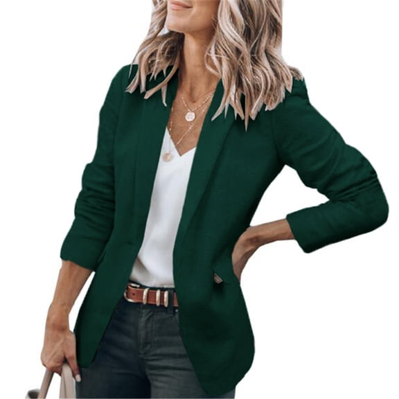 Dellytop Womens Casual Open Front Long Sleeve Jackets Blazer