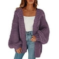 thumbnail image 1 of Dellytop Womens Chunky Cardigan Cable Knit Oversized Open Front Cardigan Sweaters, 1 of 2