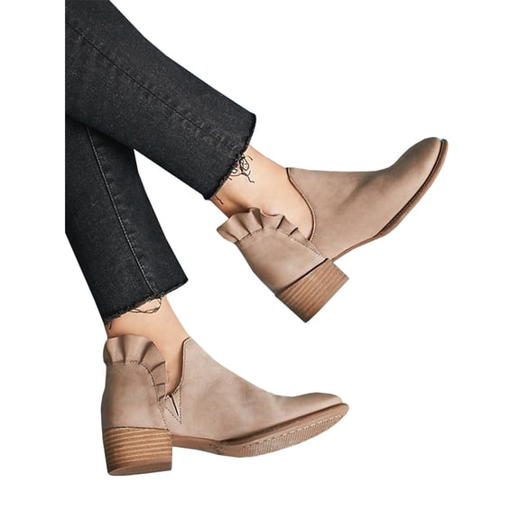 Dellytop Womens Chunky Platform Heels