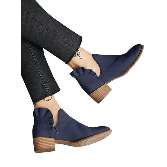 Dellytop Womens Chunky Platform Heels