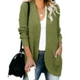 thumbnail image 1 of Dellytop Womens Loose Open Front Cardigan Long Sleeve Casual Knit Sweaters Coat With Pockets, 1 of 2