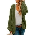 thumbnail image 1 of Dellytop Womens Oversized Chunky Open Front Cardigan Sweaters Cable Knit Long Sleeve Coats, 1 of 2