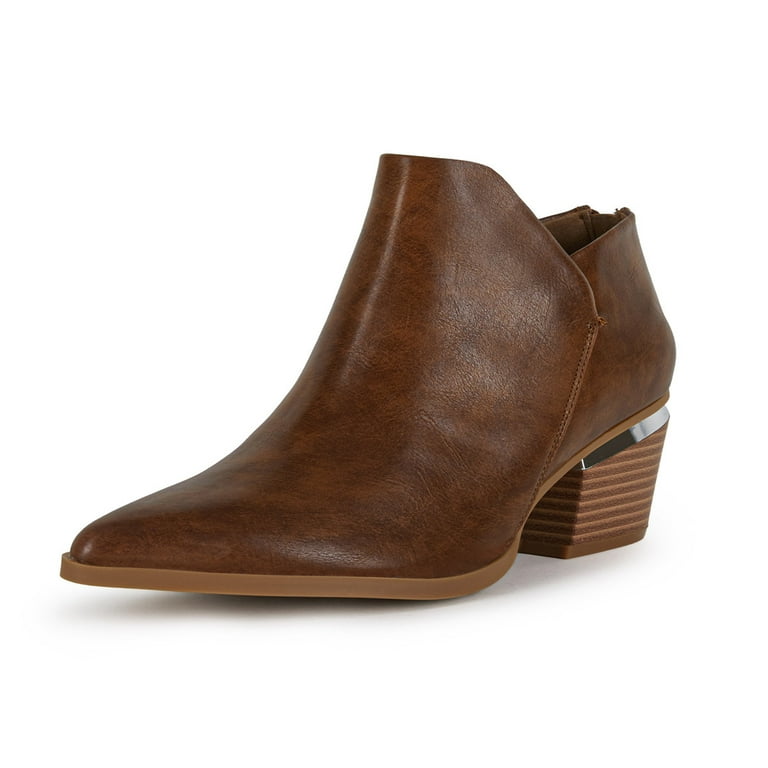 Cut out top zipper boots
