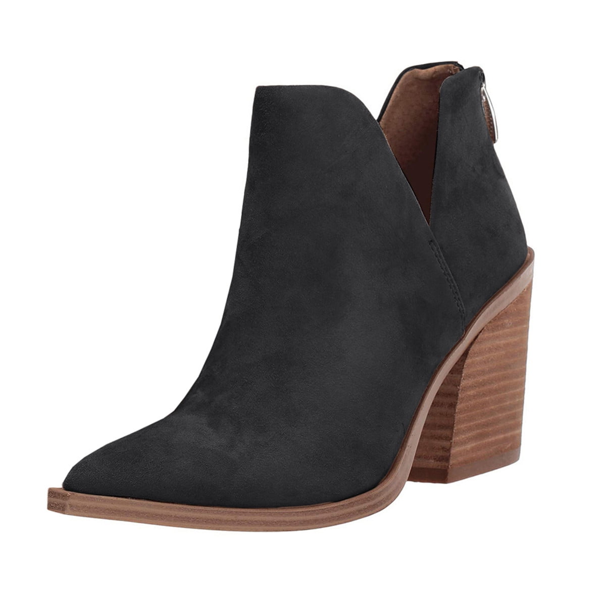Eloise, Pointed booties with chunky heel