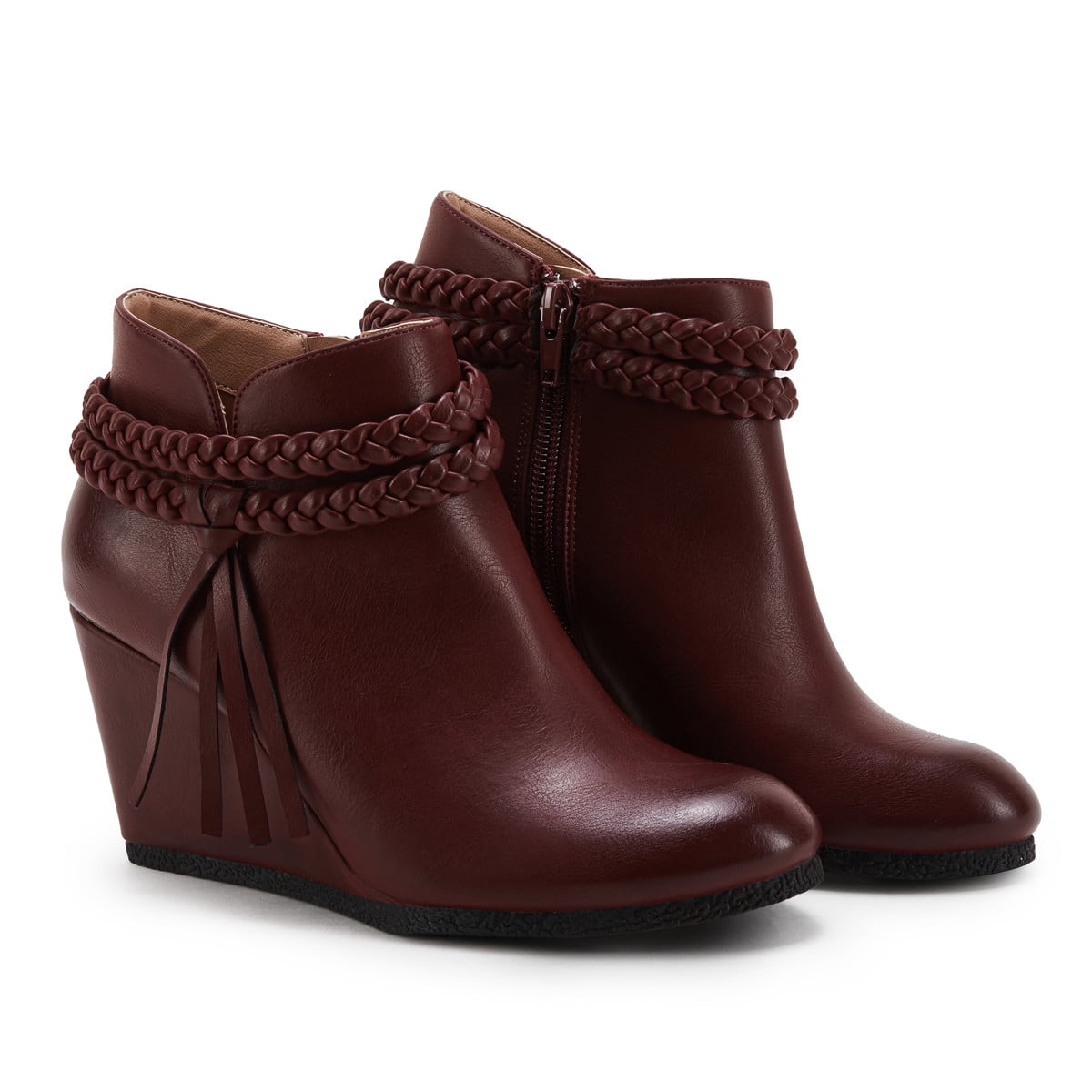 Wedge booties hot sale with dress