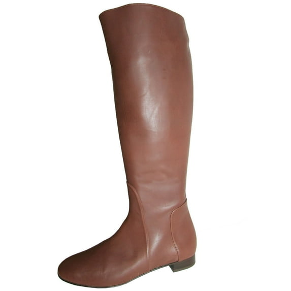 Delman Womens D-Molly Leather Riding Boot Shoe, Mahogany Calf, US 10