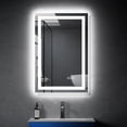 thumbnail image 1 of Delmi 20” x 30” LED Bathroom Mirror with Lights, Wall Mounted Vanity Mirror with Front & Backlit, Anti-Fog, Dimmable Touch Control, Horizontal & Vertical Installation, 1 of 8