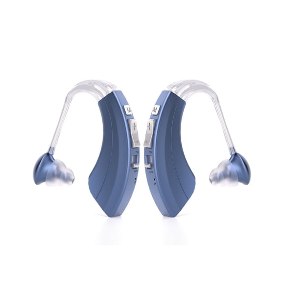 Delmicure Digital Hearing Aids, Rechargeable Hearing Aids for Seniors, Noise Reduction, Pair, VHP-1220AX, Blue