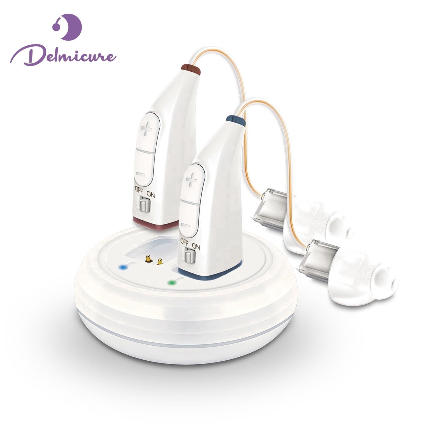 Delmicure Hearing Aids for Seniors, 32-Channel Digital Hearing Aid, Noise Cancelling, Rechargeable, VHP-1913